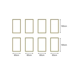 Nordlinger Pro Kit moulure murale décor 8 - 280 à 400cm - Bois massif pour habillage mur complet- Moulure