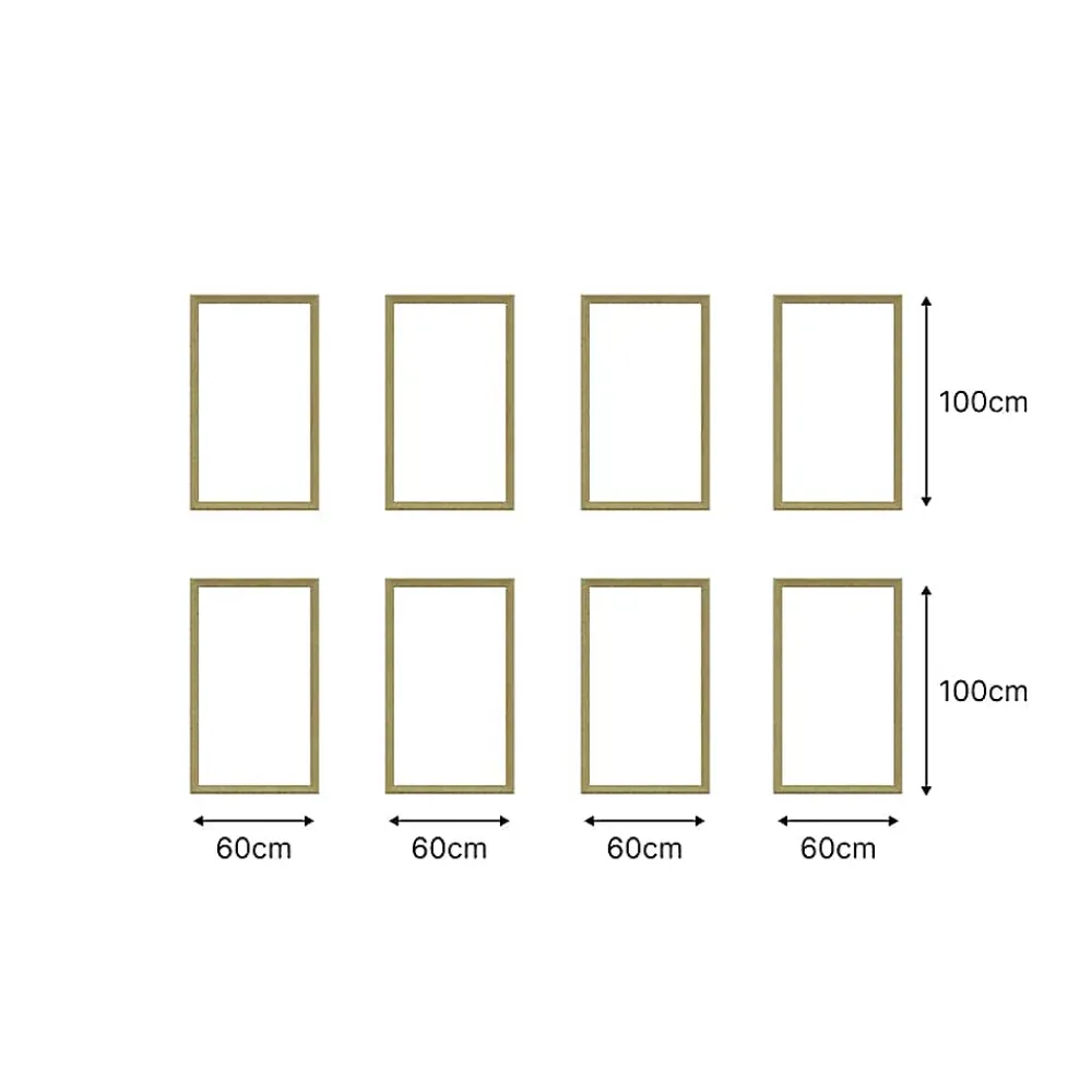 Nordlinger Pro Kit moulure murale décor 8 - 280 à 400cm - Bois massif pour habillage mur complet- Moulure