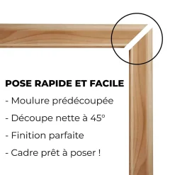 Nordlinger Pro Kit Moulures Soubassement 790527 Bois naturel 4m Décoration murale- Moulure