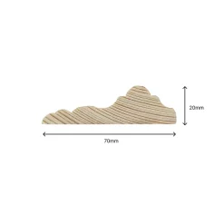 Nordlinger Moulure<PRO Moulure droite large 70mm x 150cm en lot de 4