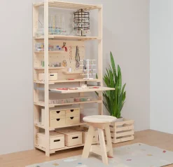 Astigarraga Kit Line Tablette Bois Et Mélaminé<NOVA étagère coulissante en bois pour étagères, 70,8x36,8x1,6 cm