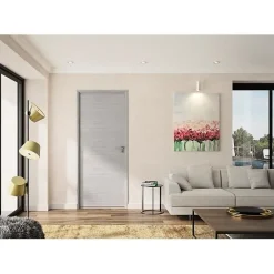 Optimum Bloc Porte ajustable décor chene gris clair BILBAO - 204 x 83 cm Gauche- Bloc Porte