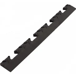 Intec Pack 5 Bordures Femelles pour Dalle PVC noire Clipsable Sol Antidérapant Carré Garage Atelier PS50CRN/F- Dalle Pvc Garage