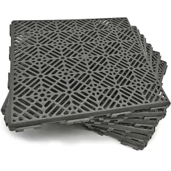 Antihumedades Pack 12 dalles auto-ventilées 30x30x1,5cm (1m² - Gris Forge). Hôtellerie, chambres froides, garde-manger, bar, zones humides- Dalle Pvc Garage