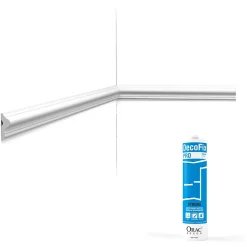 Orac Decor Pack 10 mètres Cimaise murale PX201 avec colle - Orac x Cimaises-et-plus - 2,5 x- Moulure Et Rosace De Plafond
