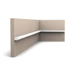 Lambris Mural<Pack 4 mètres de Cimaises PX209 - L 200 x H 1 x L 1,8 cm - ORAC DECOR