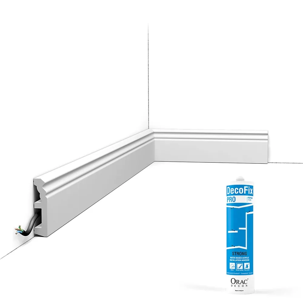 Orac Decor Plinthe Pour Parquet Et Stratifié<Pack 10 mètres Plinthes SX195 avec colle - Orac x Cimaises-et-plus - 8 x 1,9 x200cm (h x p x L) - plinthe décorative polymère