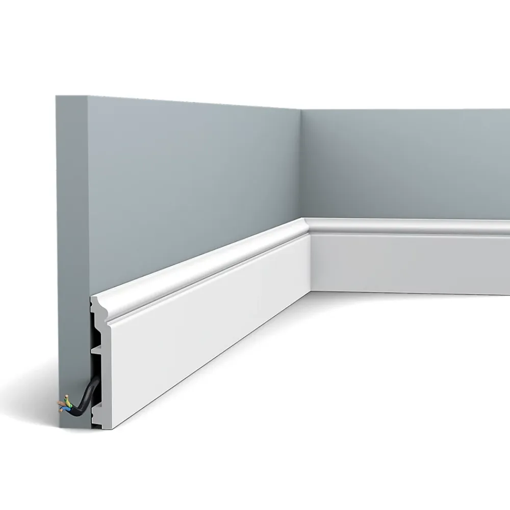 Orac Decor Pack 10 mètres Plinthes SX173 avec colle - Orac x Cimaises-et-plus - 10 x1,6x200cm (h x p x L) - plinthe décorative polymère- Plinthe Pour Parquet Et Stratifié