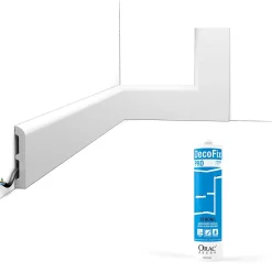 Orac Decor Pack 10 mètres Plinthes SX183 avec colle - Orac x Cimaises-et-plus - 7,5x1,3x200cm (h x p x L) - plinthe décorative polymère- Plinthe Pour Parquet Et Stratifié