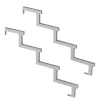 Vinuovo Accessoire D'Escalier<Pack 2 pièces - Limon acier galvanisé 4 marches - H 68cm - Option contremarches