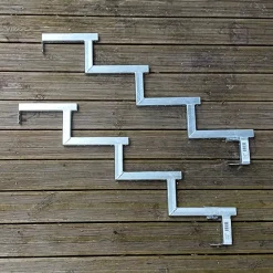 Vinuovo Accessoire D'Escalier<Pack 2 pièces - Limon acier galvanisé 4 marches - H 68cm - Option contremarches