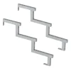 Vinuovo Pack 2 pièces - Limon acier galvanisé 3 marches - H 51cm- Accessoire D'Escalier