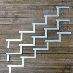 Vinuovo Accessoire D'Escalier<Pack 3 pièces - Limon acier galvanisé 5 marches - H 85cm - Option contremarches