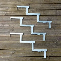Vinuovo Accessoire D'Escalier<Pack 3 pièces - Limon acier galvanisé 3 marches - H 51cm