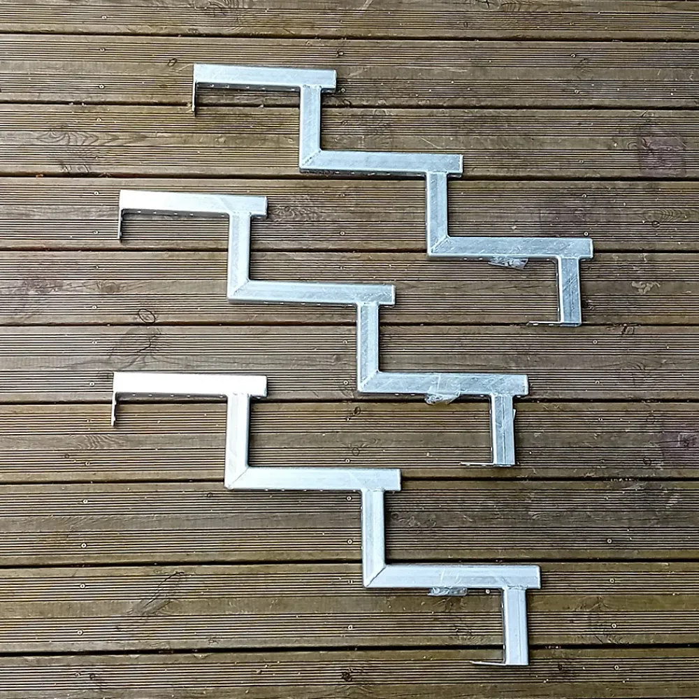 Vinuovo Accessoire D'Escalier<Pack 3 pièces - Limon acier galvanisé 3 marches - H 51cm