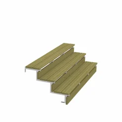 Vinuovo Accessoire D'Escalier<Pack 3 pièces - Limon acier galvanisé 3 marches - H 51cm