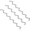 Vinuovo Accessoire D'Escalier<Pack 3 pièces - Limon acier galvanisé 6 marches - H 102cm - Option contremarches