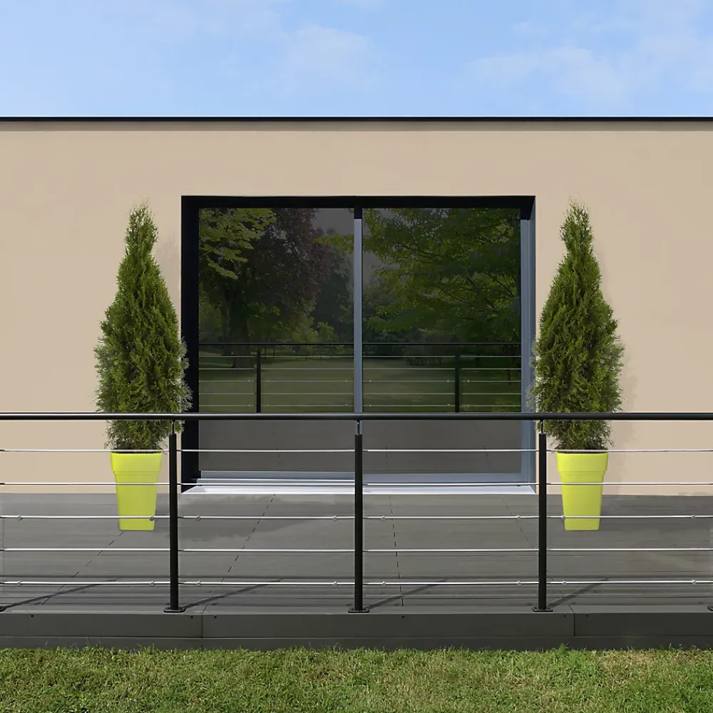 Fortia Garde-Corps, Balustrade<Pack balustrade Barranco horizontale à plat aluminium noir