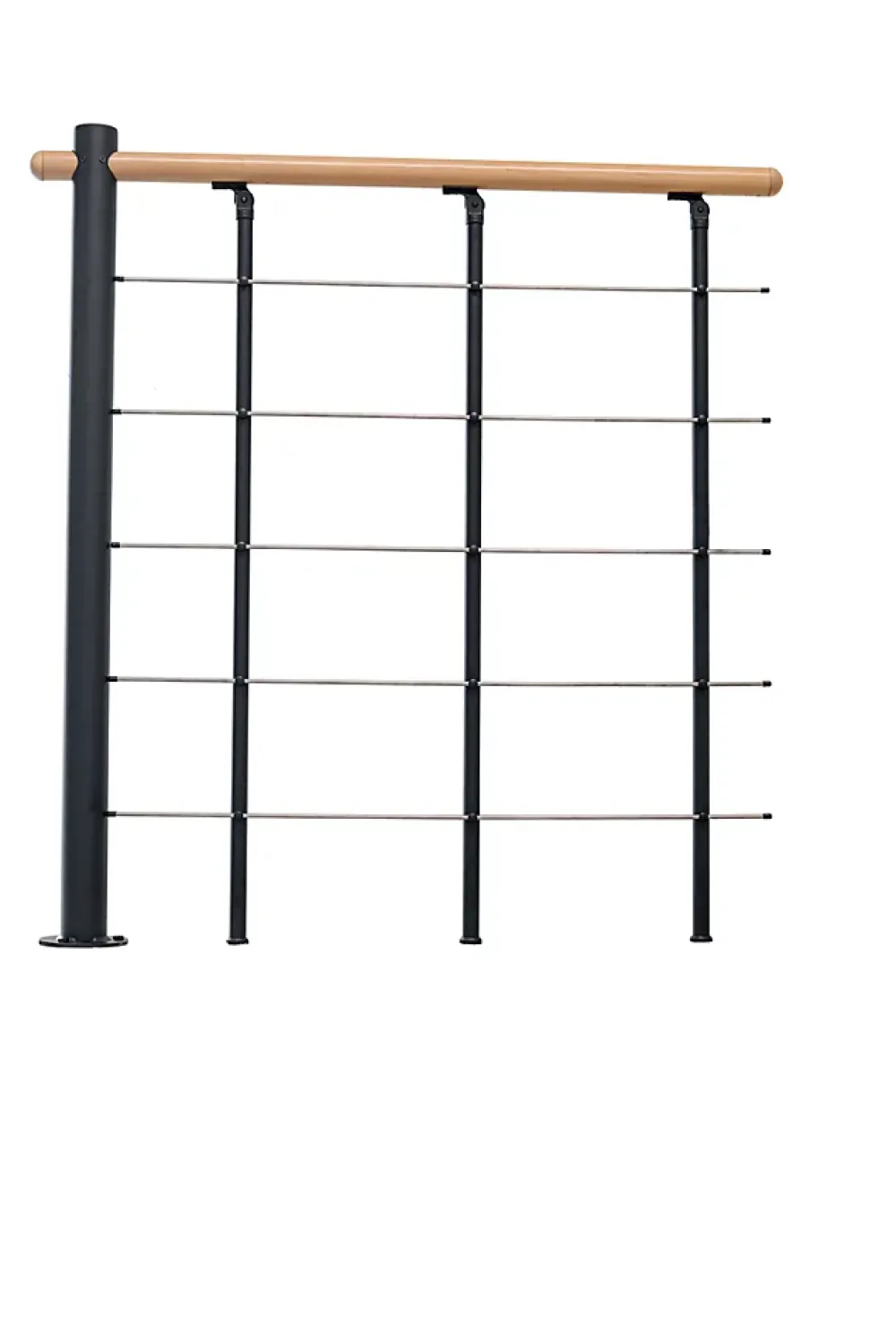 Fortia Garde-Corps, Balustrade<Pack balustrade horizontale à plat noir ral 9004