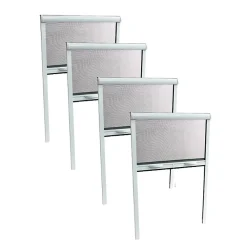 Volet-Moustiquaire Moustiquaire Pour Fenêtre<Pack éco de 4 moustiquaires enroulables alu H170 cm x L160 cm blanc