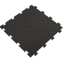 Intec Pack de 10 Dalles PVC Clipsables Noires 50x50 cm Antidérapantes - Revêtement de Sol Garage, Atelier- Dalle Pvc Garage