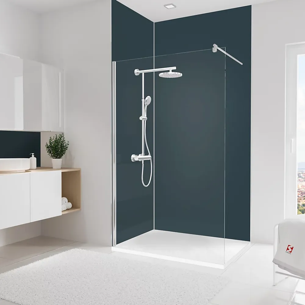 Schulte Panneau Mural De Salle De Bains<Pack de 2 panneaux muraux de salle de bain l.120+90 x H.255 cm, anthracite, DecoDesign