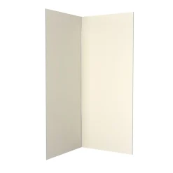 Galedo Panneau Mural De Salle De Bains<Pack de 2 panneaux muraux de salle de bains, ivoire avec profilés chromés, l.90+90 x H.210 x P.0,3 cm, Alucolors