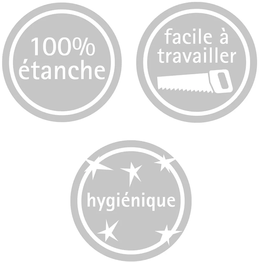 Schulte Pack de 2 panneaux muraux de salle de bains l.100 x H.255 cm, effet travertin beige structuré , DécoDesign Softtouch- Panneau Mural De Salle De Bains