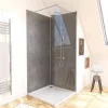 Galedo Panneau Mural De Salle De Bains<Pack de 2 panneaux muraux de salle de bains, gris foncé effet pierre avec profilés chromés, l.90+90 x H.210 x P.0,3 cm, Homestone