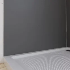 Galedo Panneau Mural De Salle De Bains<Pack de 2 panneaux muraux de salle de bains, gris foncé avec profilés chromés, l.90+90 x H.210 x P.0,3 cm, Alucolors