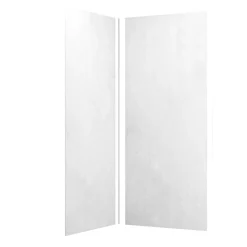 Galedo Panneau Mural De Salle De Bains<Pack de 2 panneaux muraux de salle de bains, blanc effet pierre avec profilés chromés, l.90+90 x H.210 x P.0,3 cm, Homestone