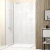 Galedo Panneau Mural De Salle De Bains<Pack de 2 panneaux muraux de salle de bains, blanc effet pierre avec profilés chromés, l.120+90 x H.210 x P.0,3 cm, Homestone