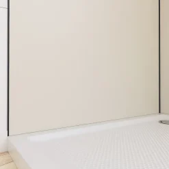 Galedo Panneau Mural De Salle De Bains<Pack de 2 panneaux muraux de salle de bains, ivoire avec profilés noirs, l.90+90 x H.210 x P.0,3 cm, Alucolors