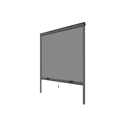 Volet-Moustiquaire PACK ECO de 2 moustiquaires alu H145 cm x L130 cm Gris- Moustiquaire Pour Fenêtre