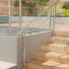 AICA Sanitaire Pack garde-corps 1 m 5 barres inox 304 argent installation verticale intérieur extérieur by Aica- Accessoire D'Escalier