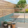 AICA Sanitaire Pack garde-corps 2 m avec 3 barres en inox 304 argent installation verticale by AICA- Accessoire D'Escalier