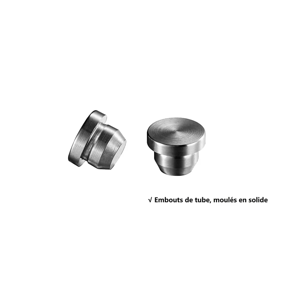 AICA Sanitaire Pack garde-corps 2 m avec 3 barres en inox 304 argent installation verticale by AICA- Accessoire D'Escalier