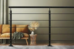 Burger Garde-Corps, Balustrade<Pack garde-corps 2m Opalu noir pose à plat