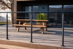 Burger Garde-Corps, Balustrade<Pack garde-corps 2m Opalu noir pose à plat