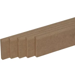 Forestea Pack promotionnel de 5 plinthes MDF brut 2000 x 68 x 9 mm- Moulure