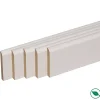 Forestea Pack promotionnel de 5 plinthes MDF revetu blanc bord arrondi 2000 x 68 x 9 mm- Moulure