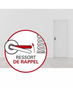Thirard Paire de béquilles Mirella2 pour porte, carré 7mm, chromé brillant/satiné -- Poignée De Porte