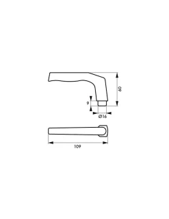 Thirard Poignée De Porte<Paire de béquilles pour porte, carré 8mm + 1 plaque carré 8 x 56mm, trou de cylindre -