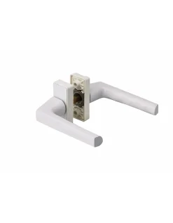 Thirard Paire de béquilles pour porte, carré 7mm avec fourreau 7 à 8mm fourni, laqué blanc -- Poignée De Porte