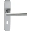 Klose Besser Poignée De Porte<Paire de Poignées de porte Inox 304 sur Plaque "Noémie vif" - Trou petite clé
