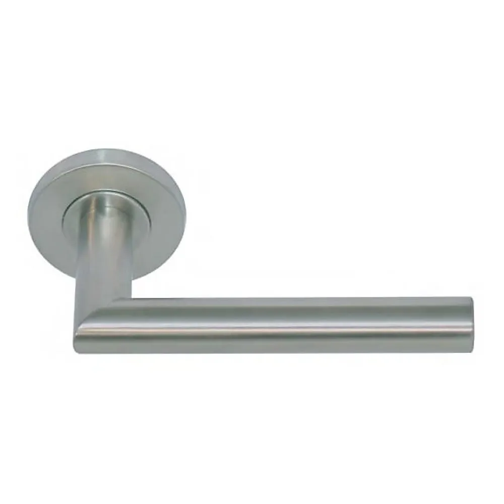 Klose Besser Paire de Poignées de porte sur Rosaces Rondes " Elsa Angle Vif " inox 304 - Sans rosaces de fonction- Poignée De Porte