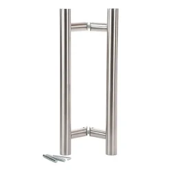 Klose Besser Paire de Poignées de Tirage "" / Bâton Maréchal - 400 mm- "Oblique "- Inox 316 -- Poignée De Porte Extérieure