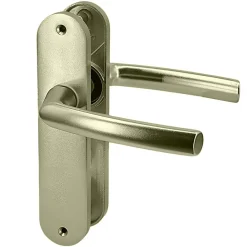 Autres Paire de poignées sur plaques aluminium blindé 190 mm porte intérieur sans clés Bricard Osmose- Poignée De Porte