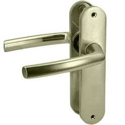 Autres Paire de poignées sur plaques aluminium blindé 190 mm porte intérieur sans clés Bricard Osmose- Poignée De Porte