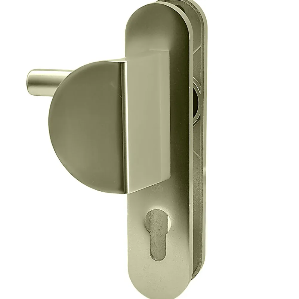 Autres Paire poignées de porte aluminium blindée Bricard Osmose 190 mm béquille aileron trou cylindre- Poignée De Porte